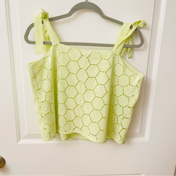 ryegrass Tops - Ryegrass Boho Lime Green Top